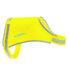 Lite Dog Vest M Size Coverage to Mid Back Reflective Hi Visibility Fluorescent Yellow Fabric Helps to Keep Them in Sight and Safe On and Off Leash