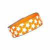 Reflective Dog Collar M Size Fluorescent Blaze Orange with Adjustable Fastener for Medium Large Pets High Visibility Dog Products to Safeguard Your PU