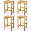 30-Inch Height Bar Chair with Saddle Shaped Seat and Sturdy Footrest