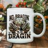 Rustic Deer Hunting Ceramic Coffee Mug - "NO BRAGIN' TILL I DRAG IN" Design, Insulated & Dishwasher Safe, Multi-