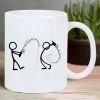 Ceramic Coffee Mug with Fishing Design - Reusable, Insulated, Hand Wash Only - Ideal for Multipurpose Use, No