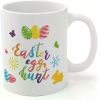 Easter Egg Hunting Ceramic Coffee Cup Reusable, Food Contact Safety, Holiday Colorful Design for Easter
