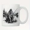 Big foot fishing Cool Fishing Fisherman Bigfoot Sasquatch 99336 coffee mug 11oz AM