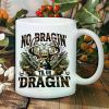 1pc Deer Hunting Ceramic Coffee Mug - "No Draggin' 'Til Ur Draggin'" Design, Insulated & Reusable, Perfect Gift for Men