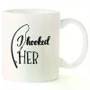1pc "He Caught Me" Ceramic Coffee Mug, 11oz - Fishing Design with Hook & Line Art - Perfect Wedding Gift for