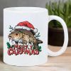 Christmas Fishing-Themed Ceramic Coffee Mug - Reusable, Insulated, Hand-Wash Only - Perfect for Coffee Lovers, Men