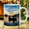 1pc Ceramic Coffee Mug 11oz - "Someone I Fishing in Heaven" Design, Ideal for Daily Use & Special Occasions,