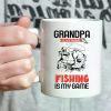 1pc Funny Grandpa Fishing Coffee Mug - "Grandpa Is My Name, Fishing Is My Game" Novelty Design, 11oz Ceramic