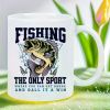 Fishing Enthusiast 11oz White Ceramic Coffee Mug - Reusable, Insulated Travel Cup with Fish Design & Humorous
