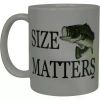 1pc 11OZ Rogue River Tactical Funny Fishing Coffee Mug Size Matters Fish Novelty Cup Great Gift Idea For Men Him