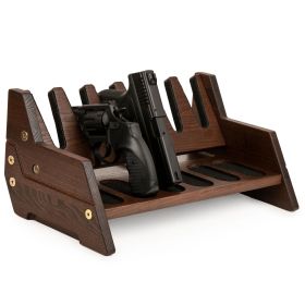 Wood Pistol Rack for Gun Safe Gun Storage for 6 Handguns or Revolvers Gun Safe Accessory Gun Safe Organizer Cabinet Storage Handmade from Ash Wood Gre