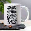 Funny 'Old for Man with Fishing Rod' 11oz Ceramic Coffee Mug - Perfect for Morning Brew, Birthday & Holiday Gifts,