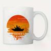 11oz Ceramic Coffee Mug - "Fishing You a Happy Father's Day" Design with Sunset Fishing Scene, Perfect Gift for Dad,