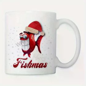 Funny Fishing Christmas Tree Merry Fishmas 1334811 coffee mug 11oz PR