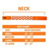 Reflective Dog Collar M Size Fluorescent Blaze Orange with Adjustable Fastener for Medium Large Pets High Visibility Dog Products to Safeguard Your PU