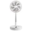 VEVOR 12 Inch Foldable Oscillating Standing Fan with Remote Control, 4 Speed Adjustable Portable Desk Quiet Fan, 7200mah Rechargeable USB Small Fan