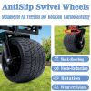 440lbs Collapsible Foldable Wagon Cart, Beach Wagon Utility Cart Utility Wagon Grocery Cart for Camping Shopping Sports Gardening Fishing, blue flower