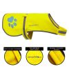 Soft Shell Waterproof Dog Vest S Size Neck 17 in Chest 27.5 In Hi Visibility Reflective Jacket with Light Fleece Lining Ideal in Cooler Climates Fluor