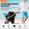 VEVOR Beach Dolly with Big Wheels for Sand, 29.9" x 15.4" Cargo Deck, w/ 12" Balloon Wheels