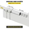 VEVOR Boat Trailer Guide-on, 48", 2PCS Rustproof Steel Trailer Post Guide ons, with White PVC Tube Covers, Complete Mounting Accessories Included