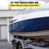VEVOR Boat Trailer Guide-on, 48", 2PCS Rustproof Steel Trailer Post Guide ons, with White PVC Tube Covers, Complete Mounting Accessories Included