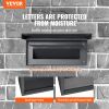 VEVOR Through The Wall Drop Box, Heavy Duty Steel Through the Wall Mailbox with 2.8-7.9" 13" Combination Lock, 12.5x6.3x16.9" Mail Drop Box, Black