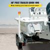 VEVOR Boat Trailer Guide-on, 40", 2PCS Steel Trailer Post Guide on, with LED-Lighted PVC Tube Covers, Mounting Hardware Included, for Ski Boat