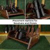 Wood Pistol Rack for Gun Safe Gun Storage for 6 Handguns or Revolvers Gun Safe Accessory Gun Safe Organizer Cabinet Storage Handmade from Ash Wood Gre
