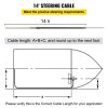 VEVOR Outboard Steering System 14' Outboard Steering Kit 14 Feet Boat Steering Cable with 13" Wheel Durable Marine
