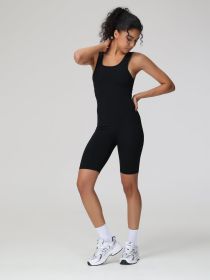 Women's Jumpsuit Short Style (Option: Black-M)