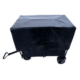 Collapsible Foldable Wagon Cart with strapping system Beach Wagon Utility Cart Utility Wagon Grocery Cart for for Camping Shopping Sports Gardeing Fis (Color: as Pic)