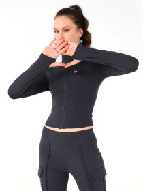 Stand Collar Jacket (Option: Grey-Xl)